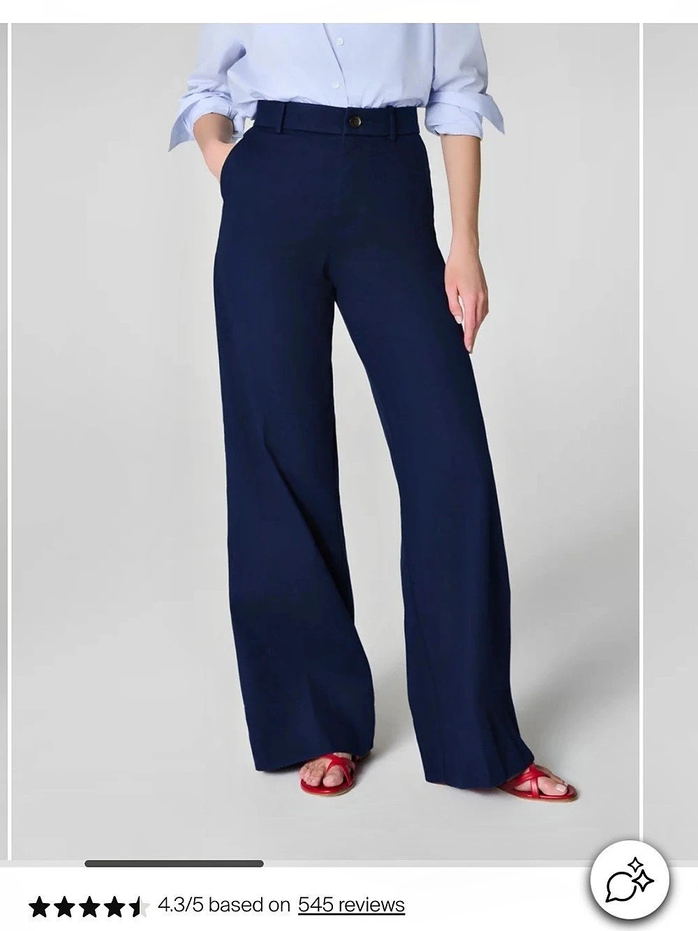 SPANX SPANXsupersmooth Stretch Twill Wide Leg Pant navy blue